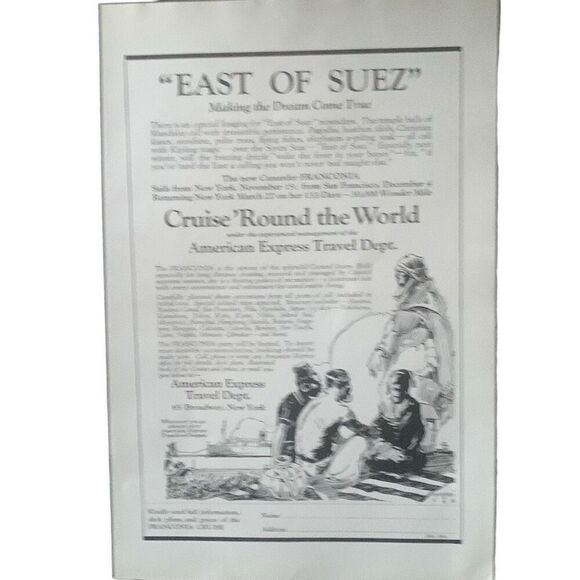 Vintage 1923 American Express Travel East of Suez Ad Advertisement - Picture 4 of 4